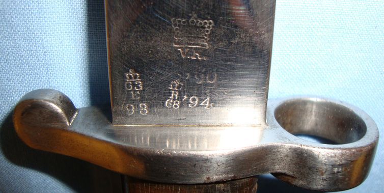  Boer War Era British 3 Rivet, Mark 1, 1st Type Pattern1888 Lee Metford Bayonet M Bayonet