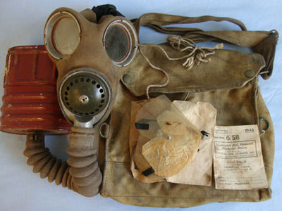 Military Issue Gas Mask and Front Pack To Police Constable P. Dobson, Bury Polic Military Issue Gas Mask and Front Pack To Police Constable P. Dobson, Bury Polic Other Accessory