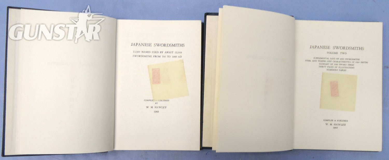 Two Volume Hardcover Set of W.M. Hawley's Japanese Swordsmiths. Both are First Editions, Copyrights 1966 & 1967. - BO 487 Two Volume Hardcover Set of W.M. Hawley's Japanese Swordsmiths. Both are First Editions, Copyrights 1966 & 1967. - BO 487 Other Accessory - {CATEGORY}