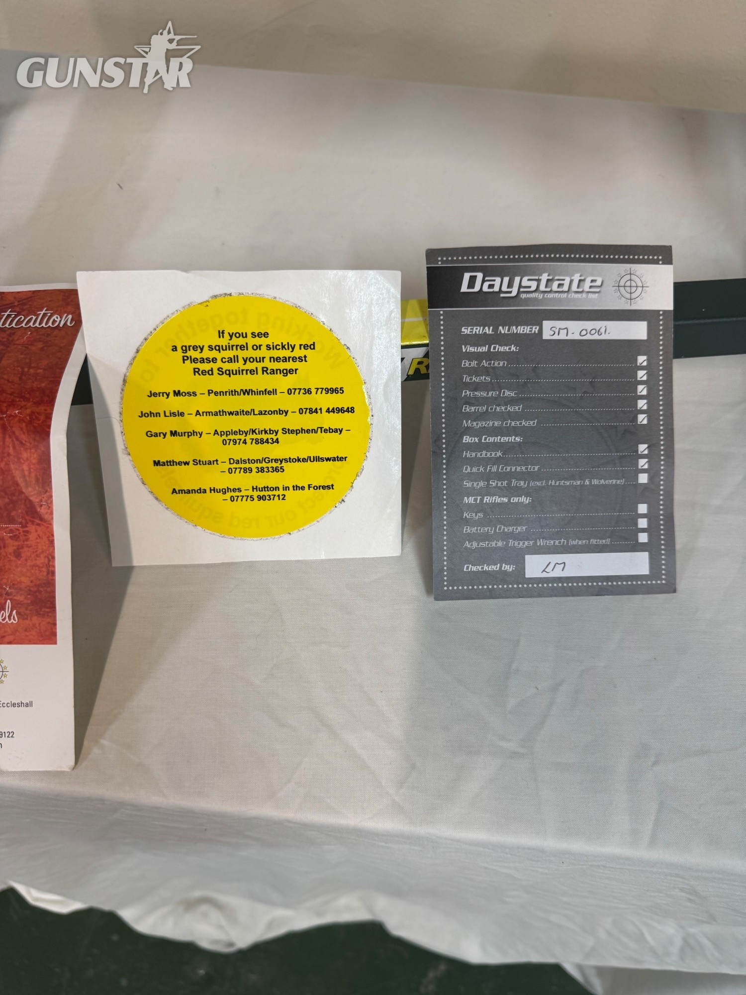  Daystate Wolverine Forester Ltd edition. .22. Penrith and District red squirrel group. No61 Wolverine ltd edition .22