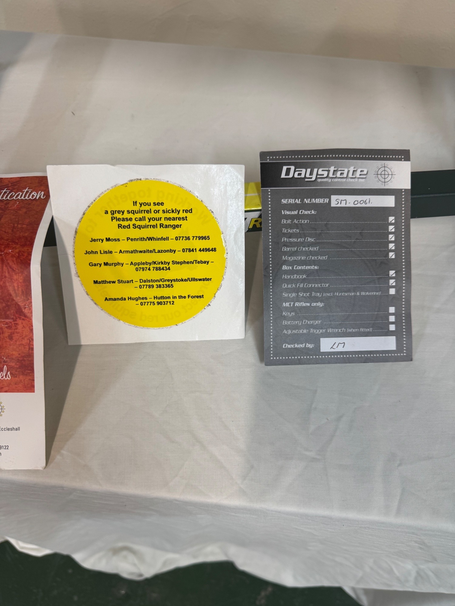  Daystate Wolverine Forester Ltd edition. .22. Penrith and District red squirrel group. No61 Wolverine ltd edition .22