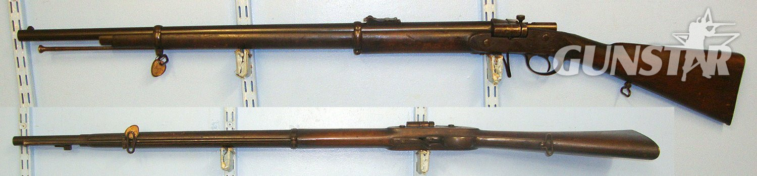  UNIQUE BREECH LOADING BOLT ACTION TRIALS RIFLE**MINT BORE**Victorian British George Henry Daw, London Enfield Pattern 1856 Muzzle Loading Rifle Converted to Breech Loading Bolt Action .577 Obsolete Calibre. Sn 18023  rifle Single Shot .577 Rifle