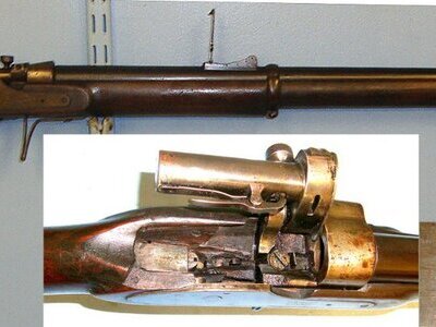 UNIQUE BREECH LOADING BOLT ACTION TRIALS RIFLE**MINT BORE**Victorian British George Henry Daw, London Enfield Pattern 1856 Muzzle Loading Rifle Converted to Breech Loading Bolt Action .577 Obsolete Calibre. Sn 18023  rifle Single Shot .577 Rifle
