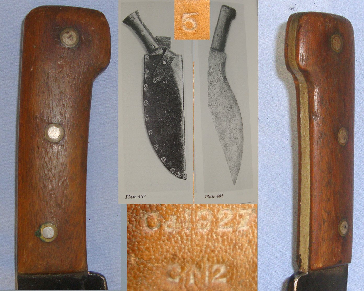 RARE**Inter War & WW2 British Chindit Gurkha Kukri With Heavy Stabbing & Chopping Form Blade & 1922 Dated WD Leather Scabbard By ‘Ca’ Cawpore Arsenal. Sn 21788 Other Blade