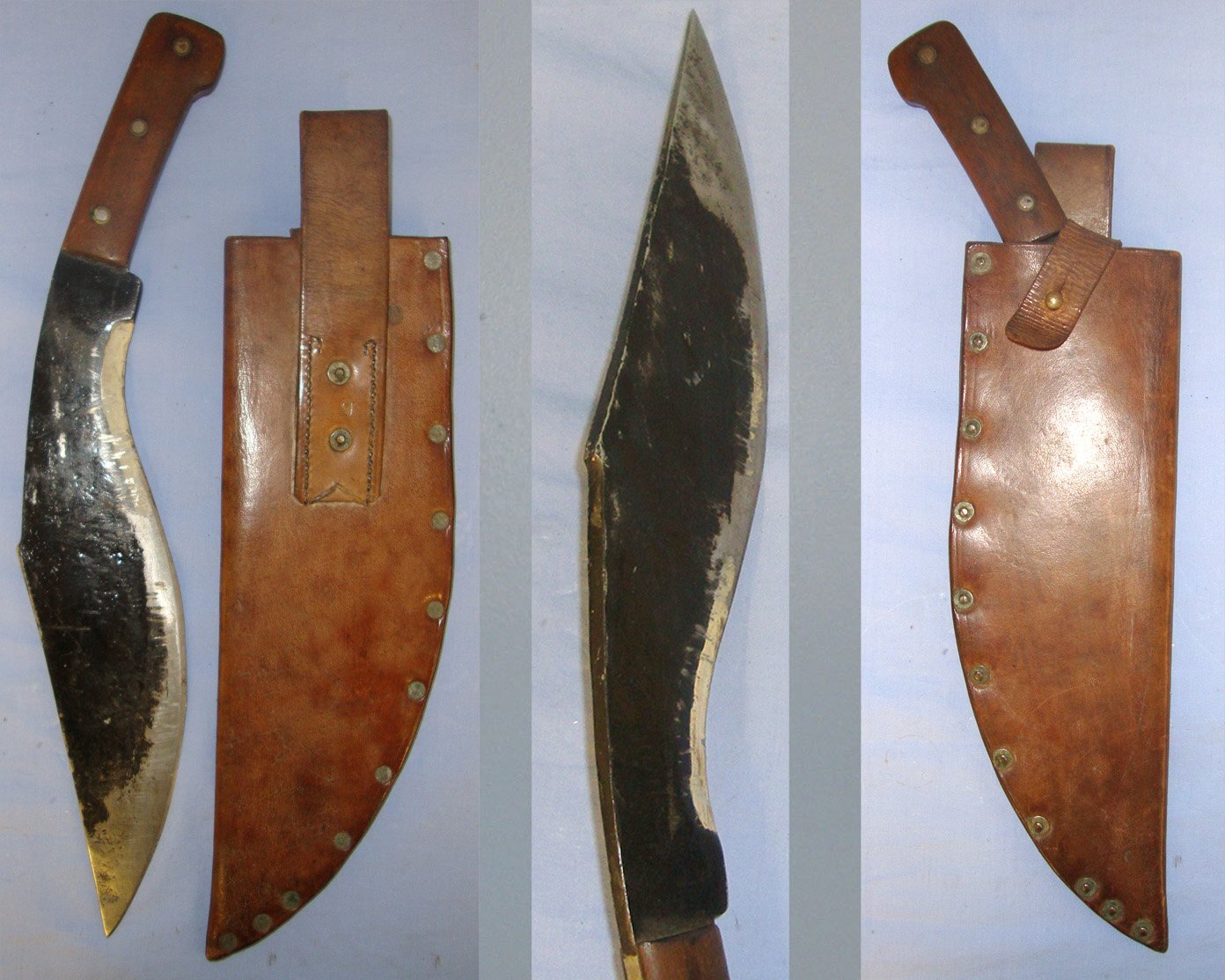  RARE**Inter War & WW2 British Chindit Gurkha Kukri With Heavy Stabbing & Chopping Form Blade & 1922 Dated WD Leather Scabbard By ‘Ca’ Cawpore Arsenal. Sn 21788 Other Blade