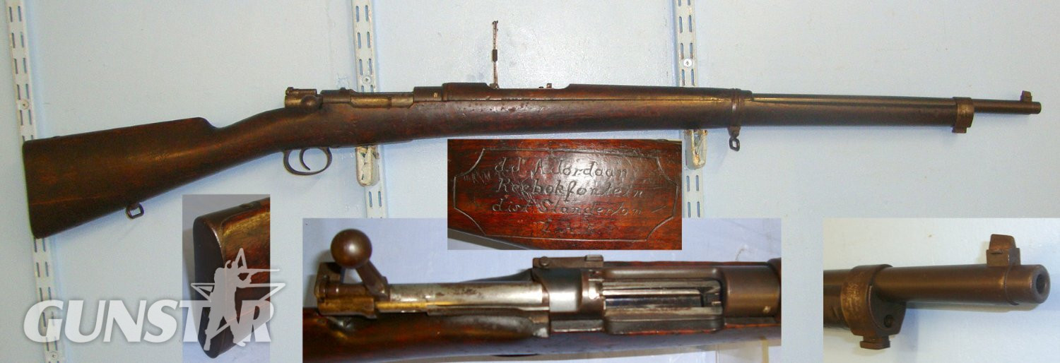 Mauser With Boer Name & Address Carved In Stock ‘J.J.A. Jordaan Reebokfontein Dist. Standerton Z.A.R’**UK 2005 DEACTIVATION** Sn 22117 Bolt Action None Rifle in 