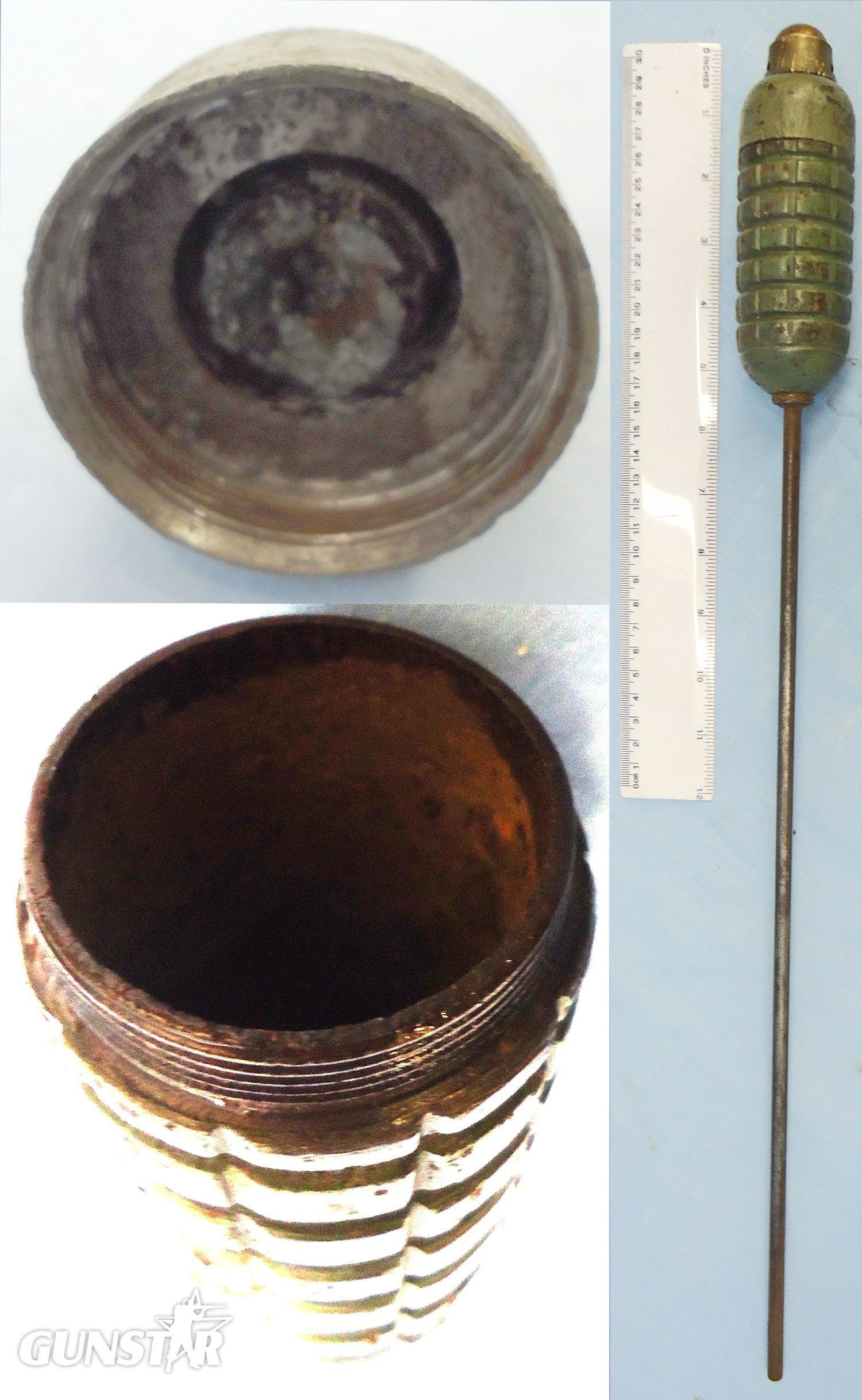 INERT DEACTIVATED. German WW1 Unfired Model of 1914 Rodded Rifle Grenade. Sn - O 2308 INERT DEACTIVATED. German WW1 Unfired Model of 1914 Rodded Rifle Grenade. Sn - O 2308 Various Other Ammunition