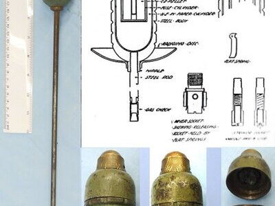 INERT DEACTIVATED. German WW1 Unfired Model of 1914 Rodded Rifle Grenade. Sn - O 2308 INERT DEACTIVATED. German WW1 Unfired Model of 1914 Rodded Rifle Grenade. Sn - O 2308 Various Other Ammunition