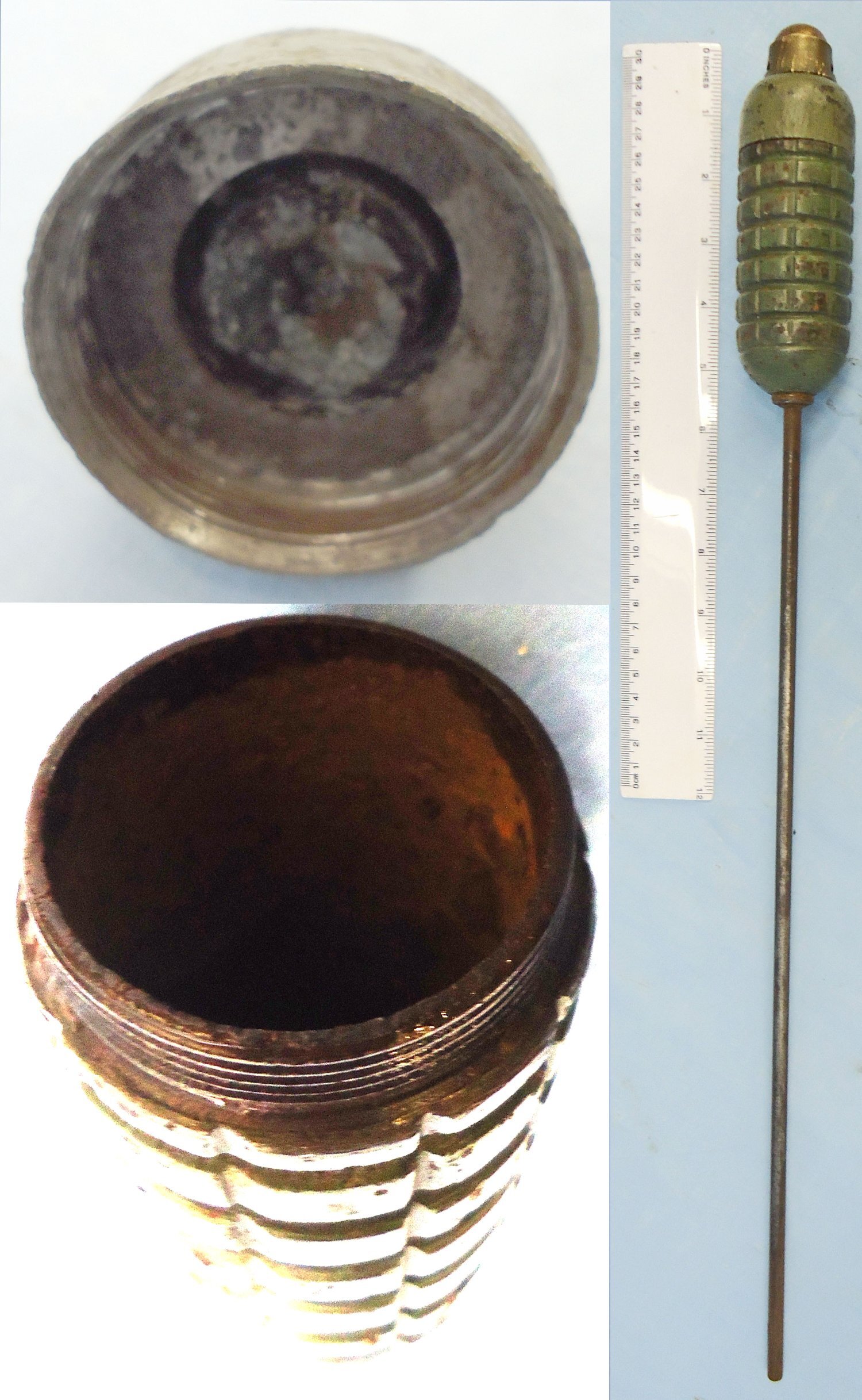 INERT DEACTIVATED. German WW1 Unfired Model of 1914 Rodded Rifle Grenade. Sn - O 2308 INERT DEACTIVATED. German WW1 Unfired Model of 1914 Rodded Rifle Grenade. Sn - O 2308 Various Other Ammunition
