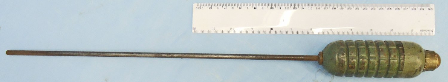 INERT DEACTIVATED. German WW1 Unfired Model of 1914 Rodded Rifle Grenade. Sn - O 2308 INERT DEACTIVATED. German WW1 Unfired Model of 1914 Rodded Rifle Grenade. Sn - O 2308 Various Other Ammunition - {CATEGORY} in 