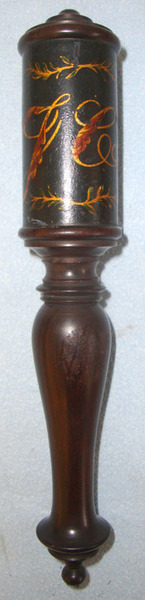 Tipstaff With Hand painted Crown & Royal Cypher Rosewood Tipstaff With Hand painted Crown & Royal Cypher.  Other Accessory