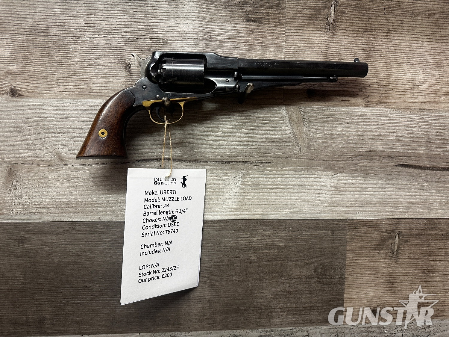 Uberti Muzzle Loader Muzzleloader .44 Rifle in 