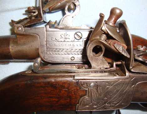 William McLaughlan (Edinburgh) Quality 1806-1849 Flintlock Pocket Pistols With .47\" Calibre Screw Off Barrels .47 Cal Muzzleloader Muzzleloader