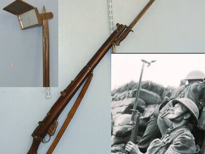 RARE**Original British WW1 Trench Warfare Periscope Mirror Observation Attachment For British Pattern 1907 SMLE Rifle Bayonets. OPT 865  Other Accessory