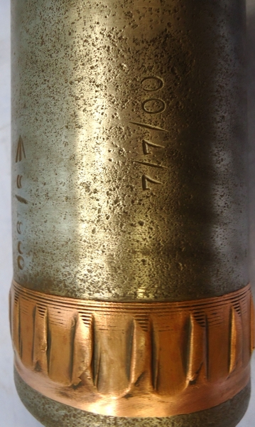 {CATEGORY} - INERT DEACTIVATED. Rare British Boer War Period 1900 Dated 12 Pr 6cwt BL Horse Artillery Gun Shrapnel Shell. - O 1837 INERT DEACTIVATED. Rare British Boer War Period 1900 Dated 12 Pr 6cwt BL Horse Artillery Gun Shrapnel Shell. - O 1837  Other Ammunition