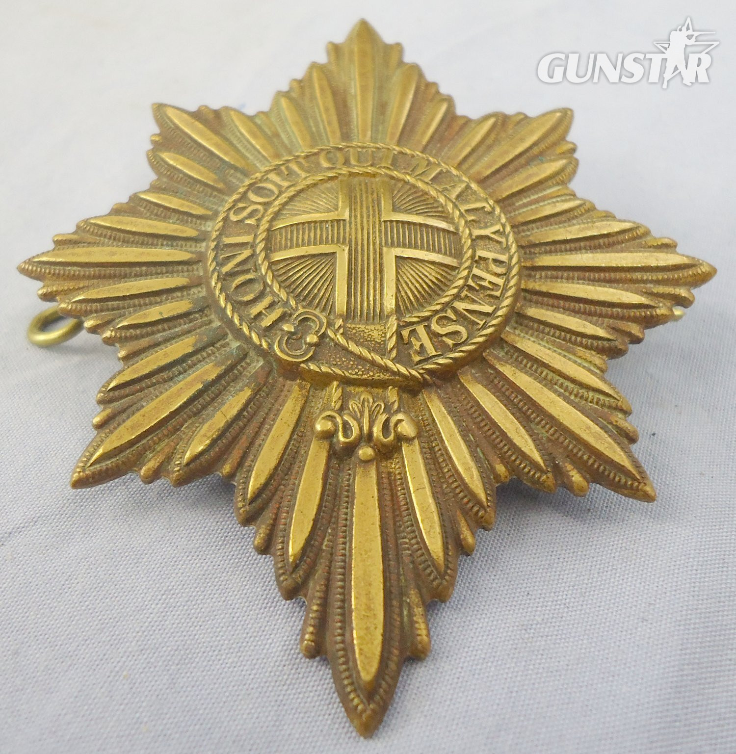 Coldstream Guards Brass Pagri Badge. BA 903. Coldstream Guards Brass Pagri Badge. BA 903.  Antique & Militaria