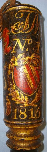  George III, Police/ Constabulary Ebony Tipstaff With Hand Painted Arms & Royal C 1815 (The Year The Battle Of Waterloo Was Fought), George III, Police/ Constabul Other Accessory