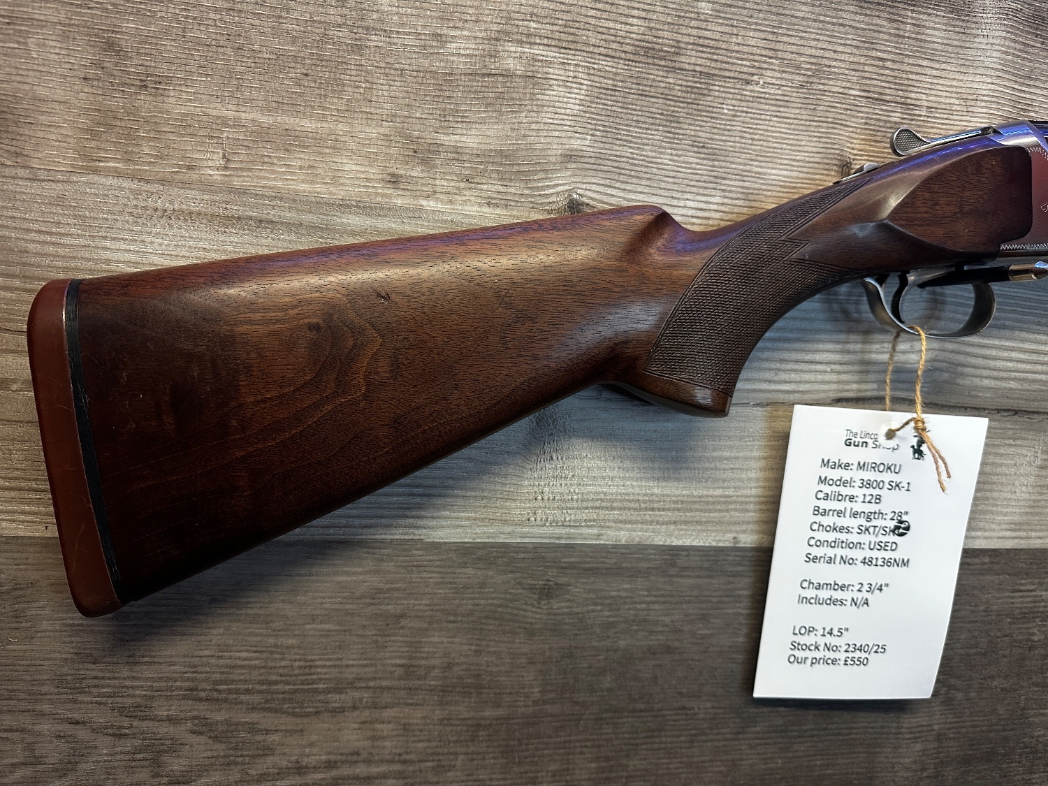 Miroku 3800 Grade 1 Skeet Over and Under 12 Bore/gauge