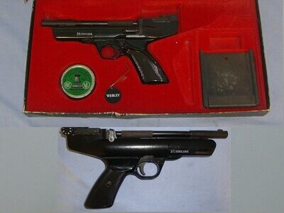 Webley & Scott Hurricane Air Pistol & Accessories. Sn 23207  .22