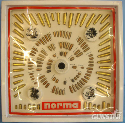 Norma Swedish Norma Factory Cartridge & Bullet Head Display Board Antique & Militaria in 