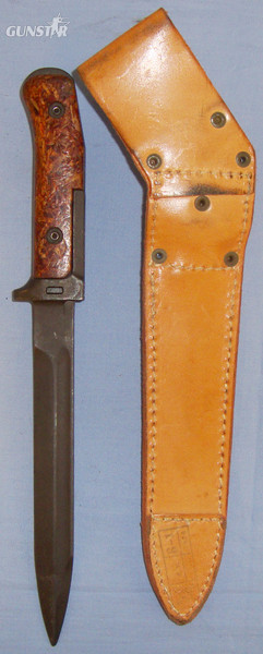  Model 58 Czech Knife Bayonet & 1974 Dated Scabbard. ED 2209. Bayonet