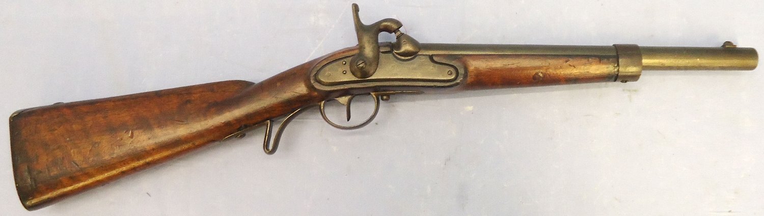 Steyr Austrian 18mm Kavalleriekarabiner M 1842/1854 Percussion Rifled Cavalry Carbine converted from a Kavalleriekarabiner M 1842 Tube Lock Rifled Cavalry Carbine. Sn - 21998 Muzzleloader None Rifle - {CATEGORY} in 