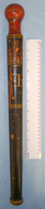 LARGE Victorian Tipstaff Truncheon With Hand Painted Decoration Including V.R. Royal Cypher.  Other Accessory