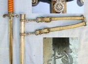 WW2 Era 1935 Pattern Nazi German Army / Heer Officer's Dagger By Eickhorn Solingen With Scabbard With Hangers. Sn 23484:100  Knive