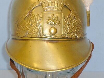 19th Century French Sapeurs Pompiers De Flechin Fireman\'s Helmet.22292. 19th Century French Sapeurs Pompiers De Flechin Fireman's Helmet.22292.  Antique & Militaria