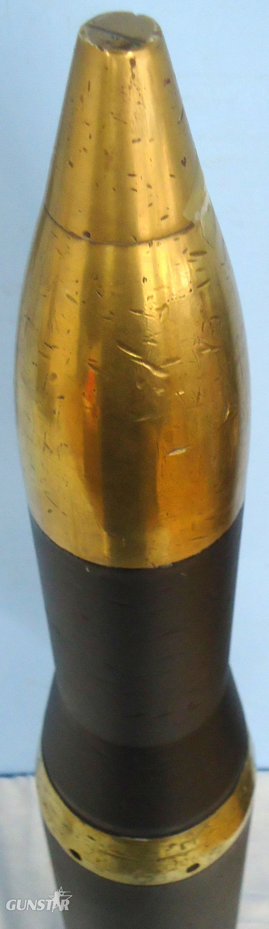  INERT DEACTIVATED. Early a scarce British 20pr (84x618R) High Explosive (HE) Drill Round. Sn - 22846:89 INERT DEACTIVATED. Early a scarce British 20pr (84x618R) High Explosive (HE) Drill Round. Sn - 22846:89  Other Ammunition