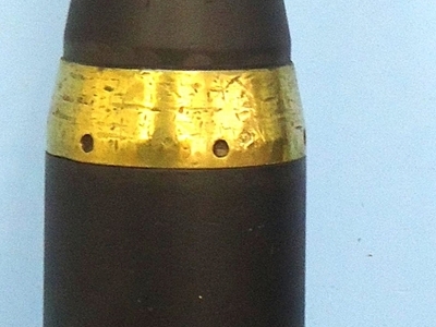 INERT DEACTIVATED. Early a scarce British 20pr (84x618R) High Explosive (HE) Drill Round. Sn - 22846:89 INERT DEACTIVATED. Early a scarce British 20pr (84x618R) High Explosive (HE) Drill Round. Sn - 22846:89  Other Ammunition