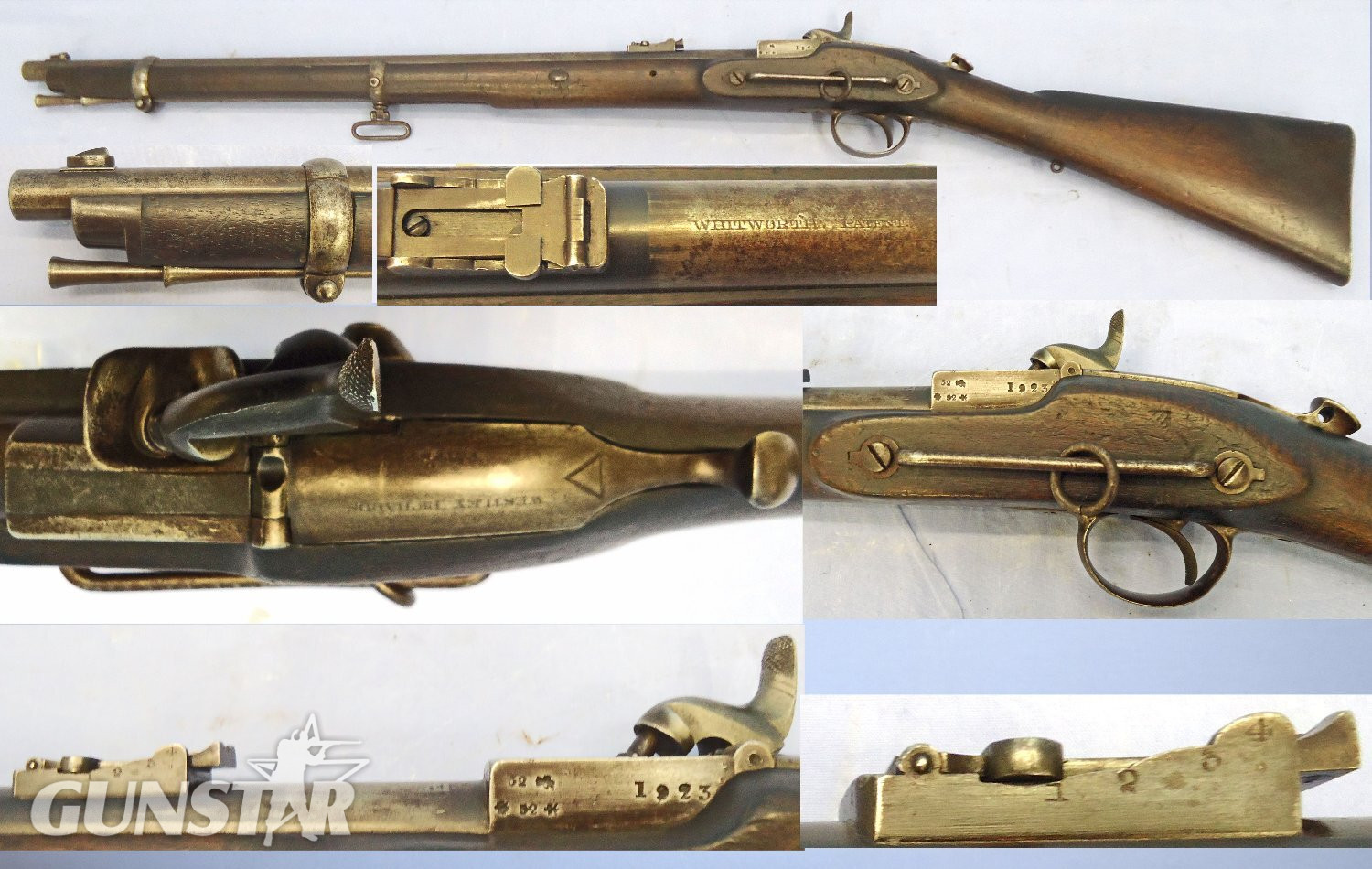 Victorian Volunteers Forces, New South Wales, 1 of 200, 1863 Dated, Westley Richards Whitworth Patent Percussion Capping Breech Loading Monkey Tail .451 / .483 Calibre Carbine. Sn - 23174:5 Victorian Volunteers Forces, New South Wales, 1 of 200, 1863 Dated, Westley Richards Whitworth Patent Percussion Capping Breech Loading Monkey Tail .451 / .483 Calibre Carbine. Sn - 23174:5 Single Shot Various Rifle