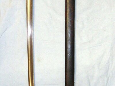 NAMED**Boer War 1901 Dated Blade & WW1 Era British George V 1897 Pattern Sword Guard Engraved To ‘H.W. Mirehouse II N. Staffs Regt’ (2nd Battalion Prince of Wales's (North Staffordshire) Regiment) With Field Service Scabbard & Frog. Sn 23484:88 Sword