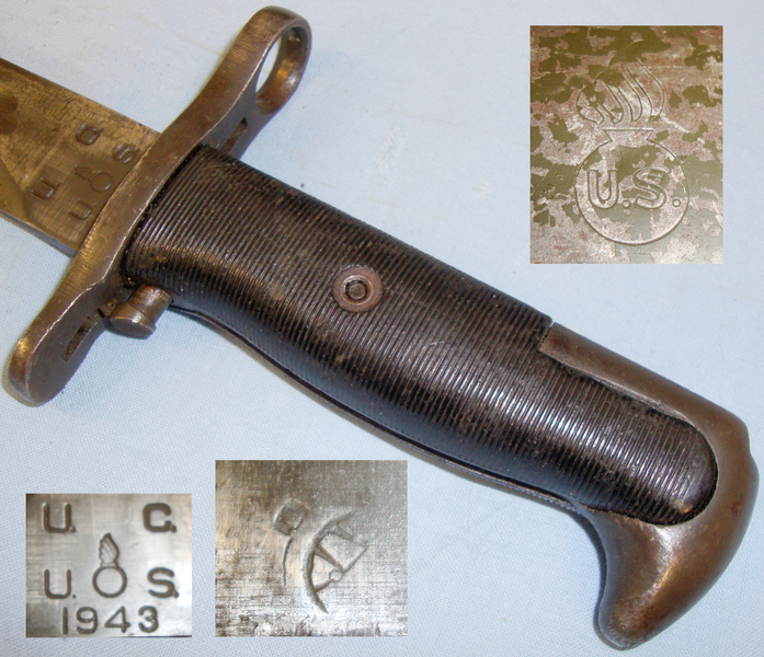 American U.S. M1 Bayonet and Scabbard. BAYO 270. Bayonet