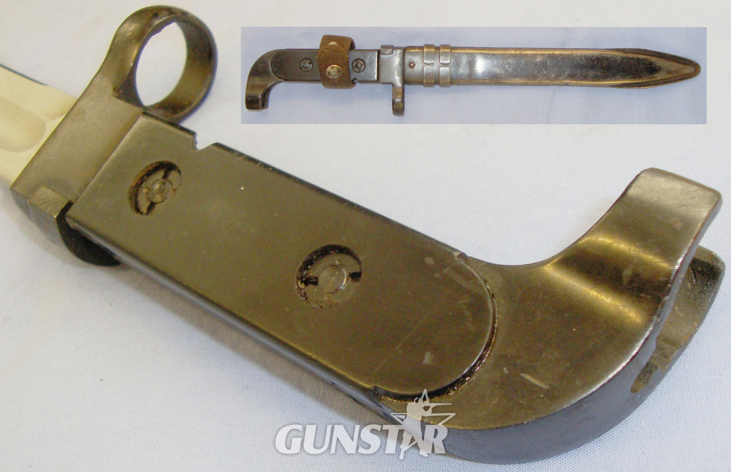 U.S.S.R. 6H3 AK47 Bayonet & Scabbard for the ‘Kalashnikov’ Rifle.  BAYO 338. Bayonet