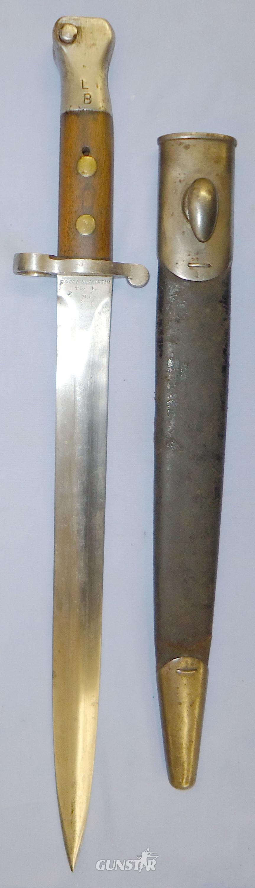 British 1888 Pattern Wilkinson Sword London MkI ‘2nd Type’ Bayonet and Scabbard. BAYO 618. Bayonet in 