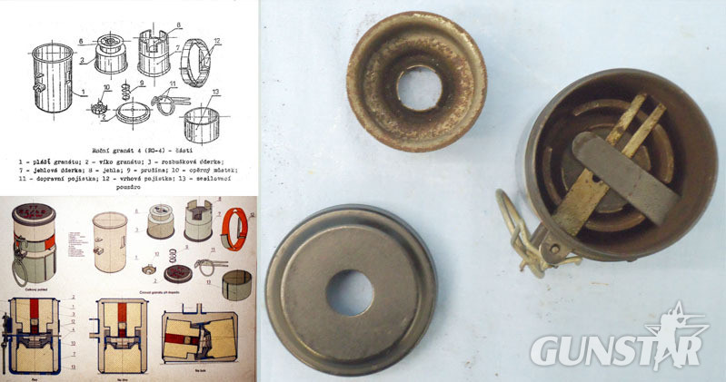  INERT DEACTIVATED. Original Mint Czech RG4 Hand Grenade. O 1698 - O 1698 INERT DEACTIVATED. Original Mint Czech RG4 Hand Grenade. O 1698 - O 1698  Other Ammunition