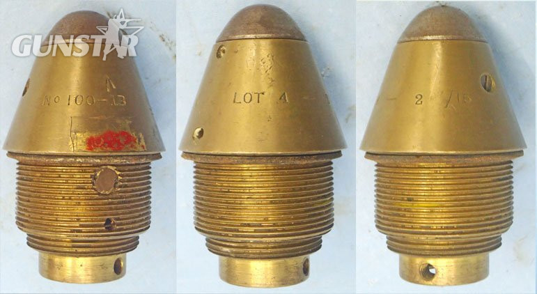 INERT DEACTIVATED. **MINT** Rare, Strippable, British WW1 British No 100 Percussion Nose Fuze For High Explosive & Smoke Rounds. - O 2184 INERT DEACTIVATED. **MINT** Rare, Strippable, British WW1 British No 100 Percussion Nose Fuze For High Explosive & Smoke Rounds. - O 2184  Other Ammunition in 
