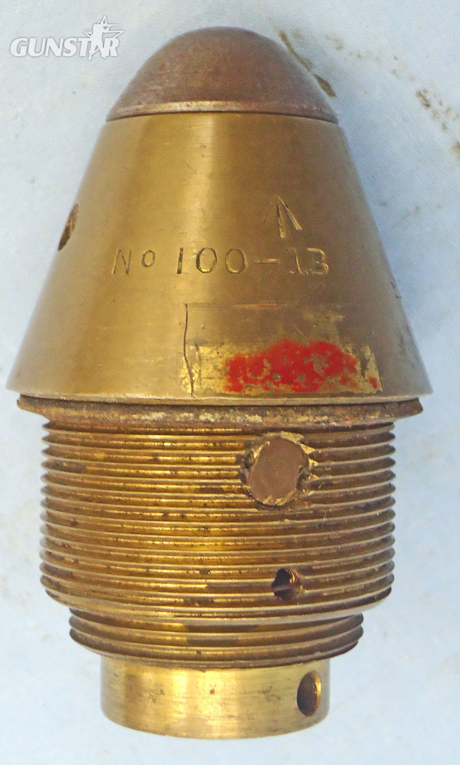 INERT DEACTIVATED. **MINT** Rare, Strippable, British WW1 British No 100 Percussion Nose Fuze For High Explosive & Smoke Rounds. - O 2184 INERT DEACTIVATED. **MINT** Rare, Strippable, British WW1 British No 100 Percussion Nose Fuze For High Explosive & Smoke Rounds. - O 2184  Other Ammunition - {CATEGORY} in 