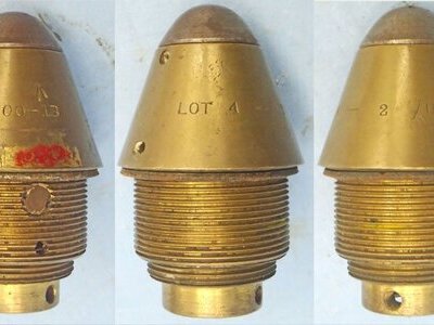 INERT DEACTIVATED. **MINT** Rare, Strippable, British WW1 British No 100 Percussion Nose Fuze For High Explosive & Smoke Rounds. - O 2184 INERT DEACTIVATED. **MINT** Rare, Strippable, British WW1 British No 100 Percussion Nose Fuze For High Explosive & Smoke Rounds. - O 2184  Other Ammunition