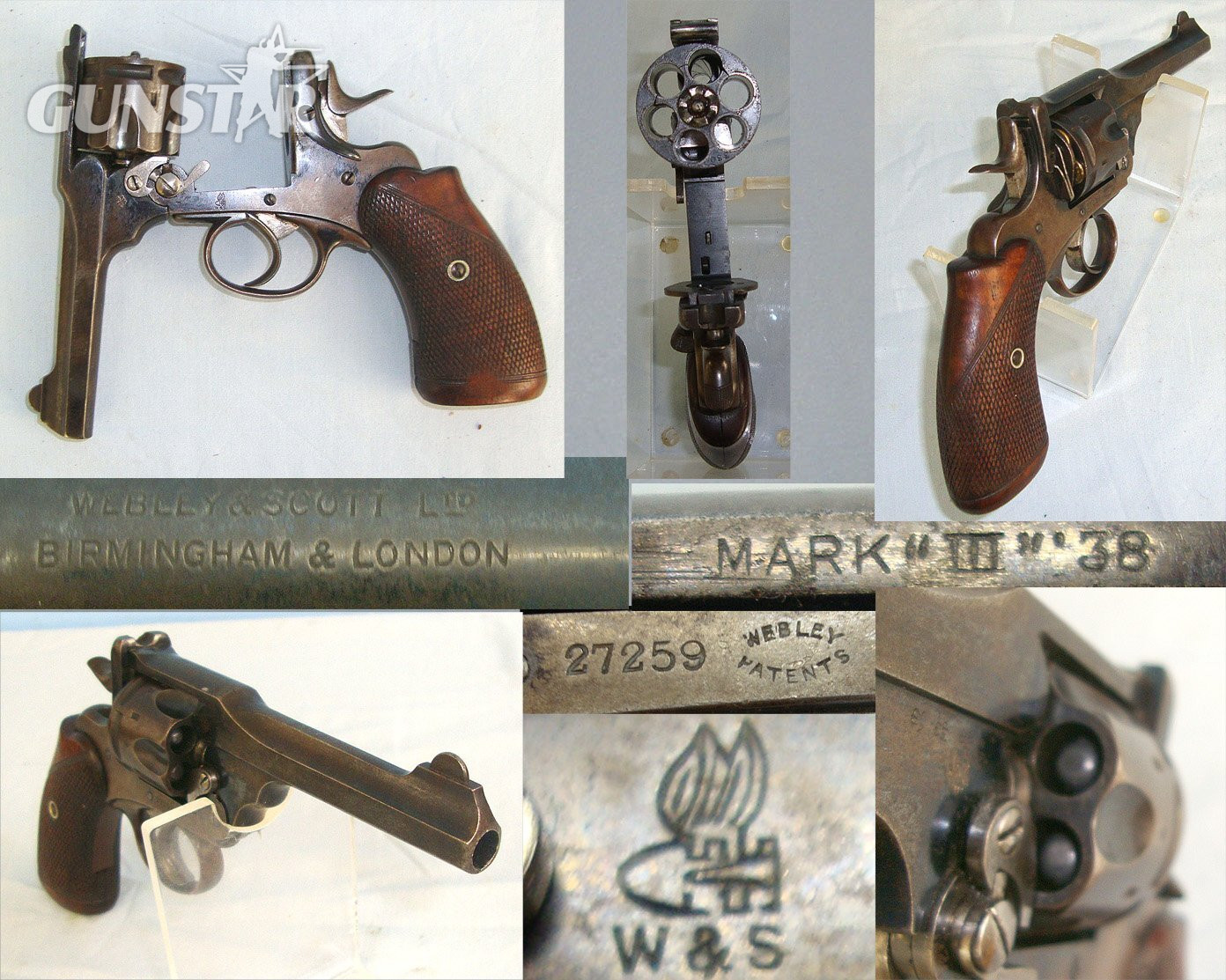 Early 1900’s British Webley MK III .380 Calibre Revolver With Open Cylinders That Will Accept Inert Rounds & Open Barrel**COCKS & DRY FIRES**VERY EARLY UK 1992 DEACTIVATION**Sn 23633:2 deactivated pistol None Revolver