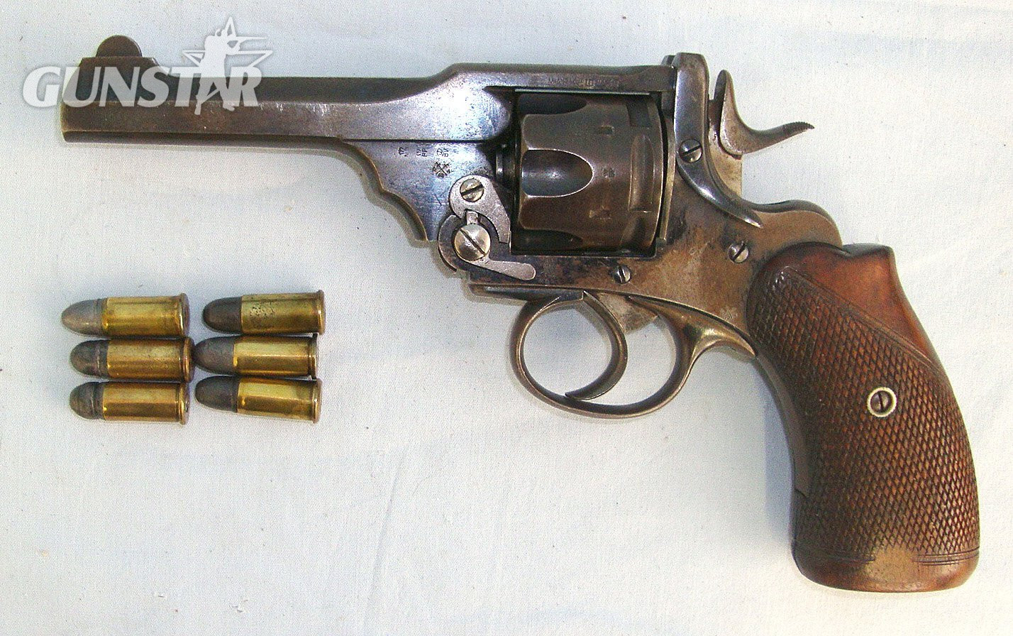  Early 1900’s British Webley MK III .380 Calibre Revolver With Open Cylinders That Will Accept Inert Rounds & Open Barrel**COCKS & DRY FIRES**VERY EARLY UK 1992 DEACTIVATION**Sn 23633:2 deactivated pistol None Revolver