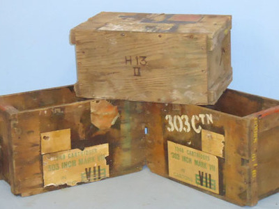 .303 Mark VII 1248 Round Empty Wooden Ammunition Box. .303 Mark VII 1248 Round Empty Wooden Ammunition Box. Antique & Militaria