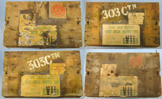 .303 Mark VII 1248 Round Empty Wooden Ammunition Box. .303 Mark VII 1248 Round Empty Wooden Ammunition Box. Antique & Militaria