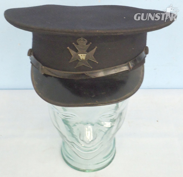 WW2 Wiltshire Constabulary Police Cap With Night Time Cap Badge. - POL 352 WW2 Wiltshire Constabulary Police Cap With Night Time Cap Badge. - POL 352 Clothing in 