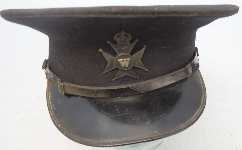  WW2 Wiltshire Constabulary Police Cap With Night Time Cap Badge. - POL 352 WW2 Wiltshire Constabulary Police Cap With Night Time Cap Badge. - POL 352 Clothing