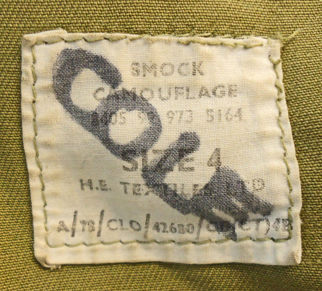  Final Stage Production 1970\'s British Camouflaged Parachutist\'s Airborne Troops Pattern Denison Smock By H.E. Textiles of Leicester, Size 4. Sn - 19799:1 Final Stage Production 1970\'s British Camouflaged Parachutist\'s Airborne Troops Pattern Denison Smock By H.E. Textiles of Leicester, Size 4. Sn - 19799:1 Clothing