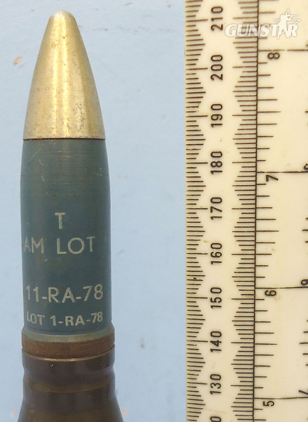  INERT DEACTIVATED. Dutch Made HS820, 20x139 Target Practice Round For The Rheinmetall Mk 20 Rh-202 Anti-Aircraft Gun. - O 1921 INERT DEACTIVATED. Dutch Made HS820, 20x139 Target Practice Round For The Rheinmetall Mk 20 Rh-202 Anti-Aircraft Gun. - O 1921  Other Ammunition