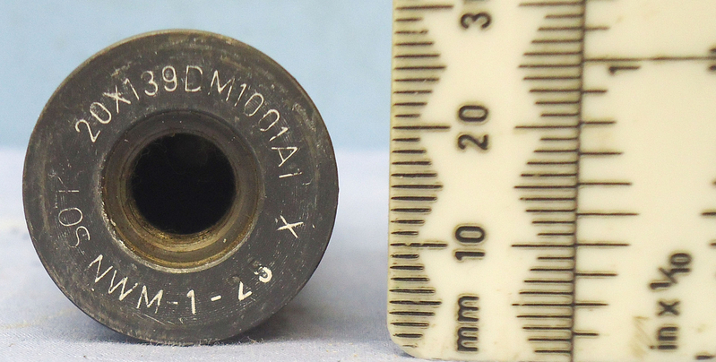 INERT DEACTIVATED. Dutch Made HS820, 20x139 Target Practice Round For The Rheinmetall Mk 20 Rh-202 Anti-Aircraft Gun. - O 1921 INERT DEACTIVATED. Dutch Made HS820, 20x139 Target Practice Round For The Rheinmetall Mk 20 Rh-202 Anti-Aircraft Gun. - O 1921  Other Ammunition