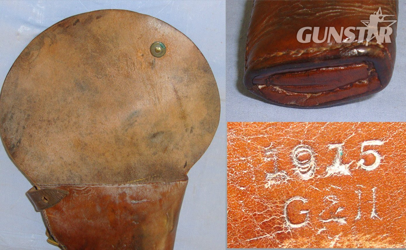 WW1 British 1915 G&H Sam Browne Pattern Officer’s Leather Holster for Webley & Enfield MK VI .455\" Calibre Service Revolvers. Sn 21953 Care & Storage